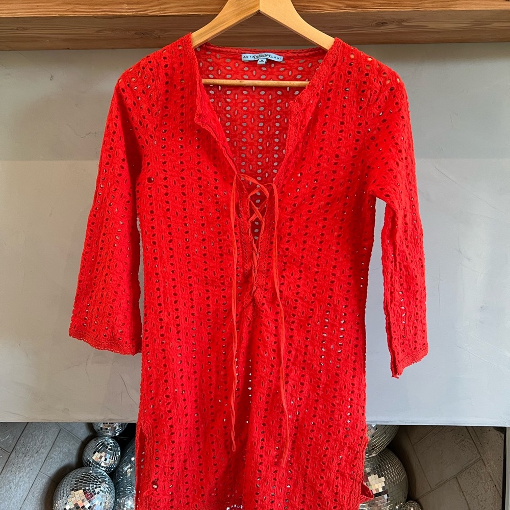 Antonio Melani Red Swimsuit Coverup - Picture 8 of 8